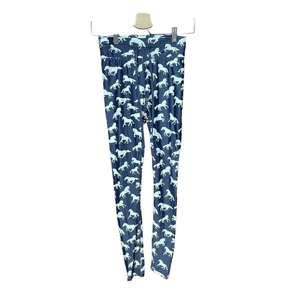 The Upside High Rise Horse Print Equestrian Navy Blue Leggings Size US 6 - Picture 2 of 8